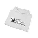 Unisex Heavy Blend™ Hooded Sweatshirt with Black Embroidered Logo