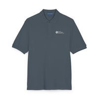 Unisex Embroidered Polo Shirt with white logo
