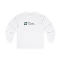 Unisex Cotton Long Sleeve Tee with Color Logo