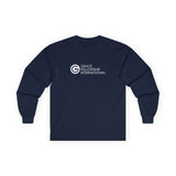 Unisex Ultra Cotton Long Sleeve Tee with White Logo