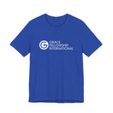 Unisex Jersey Short Sleeve Tee with White Logo