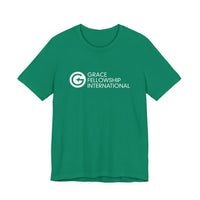 Unisex Jersey Short Sleeve Tee with White Logo