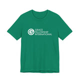 Unisex Jersey Short Sleeve Tee with White Logo