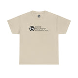 Unisex Heavy Cotton Tee with Black Logo