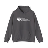 Unisex Heavy Blend™ Hooded Sweatshirt with Embroidered White Logo