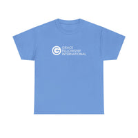 Unisex Heavy Cotton Tee with White Logo