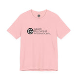 Unisex Jersey Short Sleeve Tee with Black Logo
