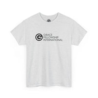 Unisex Heavy Cotton Tee with Black Logo