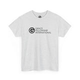 Unisex Heavy Cotton Tee with Black Logo