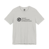 Unisex Jersey Short Sleeve Tee with Black Logo
