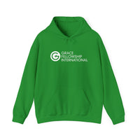 Unisex Heavy Blend™ Hooded Sweatshirt with Embroidered White Logo