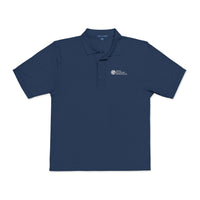 Unisex Embroidered Polo Shirt with white logo