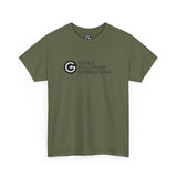Unisex Heavy Cotton Tee with Black Logo