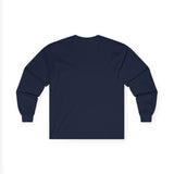 Unisex Ultra Cotton Long Sleeve Tee with White Logo