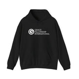 Unisex Heavy Blend™ Hooded Sweatshirt with Embroidered White Logo