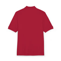 Unisex Embroidered Polo Shirt with white logo