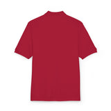 Unisex Embroidered Polo Shirt with white logo