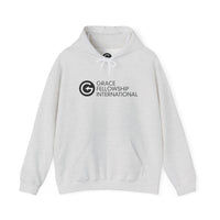 Unisex Heavy Blend™ Hooded Sweatshirt with Black Embroidered Logo