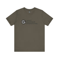 Unisex Jersey Short Sleeve Tee with Black Logo