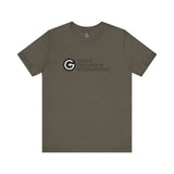 Unisex Jersey Short Sleeve Tee with Black Logo