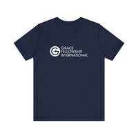 Unisex Jersey Short Sleeve Tee with White Logo