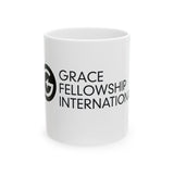 11 oz Ceramic Mug with Black Logo
