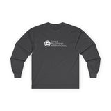 Unisex Ultra Cotton Long Sleeve Tee with White Logo