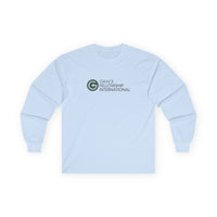 Unisex Cotton Long Sleeve Tee with Color Logo