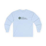 Unisex Cotton Long Sleeve Tee with Color Logo