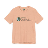 Unisex Jersey Short Sleeve Tee with Color Logo