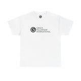 Unisex Heavy Cotton Tee with Black Logo