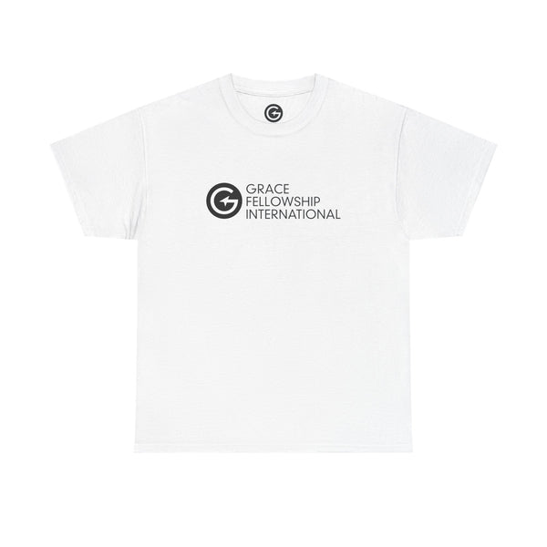 Unisex Heavy Cotton Tee with Black Logo