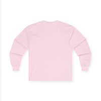 Unisex Cotton Long Sleeve Tee with Color Logo