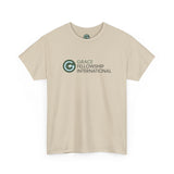 Unisex Heavy Cotton Tee with Color Logo