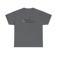 Unisex Heavy Cotton Tee with Black Logo