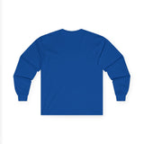 Unisex Ultra Cotton Long Sleeve Tee with White Logo