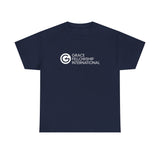 Unisex Heavy Cotton Tee with White Logo