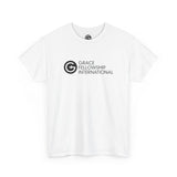 Unisex Heavy Cotton Tee with Black Logo