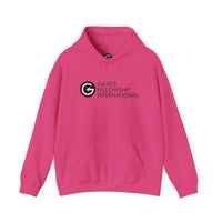 Unisex Heavy Blend™ Hooded Sweatshirt with Black Embroidered Logo