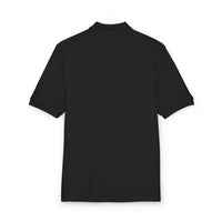 Unisex Embroidered Polo Shirt with white logo
