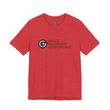 Unisex Jersey Short Sleeve Tee with Black Logo