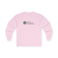 Unisex Cotton Long Sleeve Tee with Color Logo