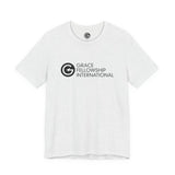 Unisex Jersey Short Sleeve Tee with Black Logo