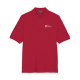 Unisex Embroidered Polo Shirt with white logo