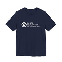 Unisex Jersey Short Sleeve Tee with White Logo