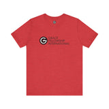 Unisex Jersey Short Sleeve Tee with Black Logo
