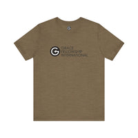 Unisex Jersey Short Sleeve Tee with Black Logo