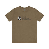 Unisex Jersey Short Sleeve Tee with Black Logo