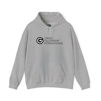 Unisex Heavy Blend™ Hooded Sweatshirt with Black Embroidered Logo