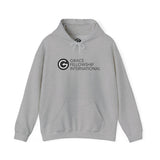 Unisex Heavy Blend™ Hooded Sweatshirt with Black Embroidered Logo